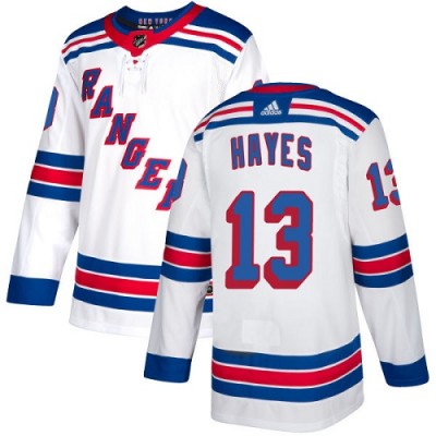 Adidas New York Rangers #13 Kevin Hayes White Road Authentic Stitched NHL Jersey